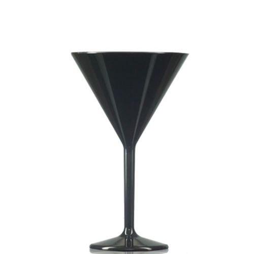 Schwarzes Plastik-Martini-Glas bedrucken lassen